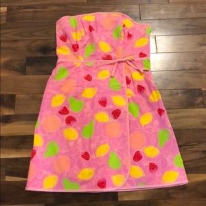 Lilly Pulitzer Marzipan print strapless dress